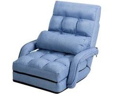 Promotions Sulankstoma grindų kėdė-sofa, 169x55 cm, mėlyna