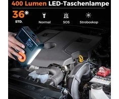 Promotions Automobilio paleidimo įrenginys su oro kompresoriumi, 13x5x15.5 cm, juodas