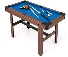 Promotions Biliardo stalas, 122x61x76 cm, rudos ir mėlynos spalvos