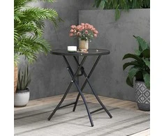 Promotions Bistro stalas, 58.4x67.3 cm, juodos spalvos
