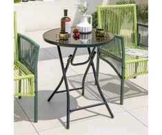 Promotions Bistro stalas, 58.4x67.3 cm, juodos spalvos