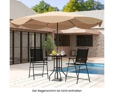 Lauko baldų komplektas Promotions Lauko bistro stalo komplektas, 71x71x89 cm, Juodas