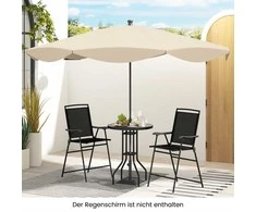 Lauko baldų komplektas Promotions Lauko bistro stalo komplektas, 71x71x89 cm, Juodas