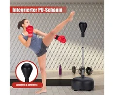 Promotions Bokso kamuolys su stovu, 140x48 cm, Juodas