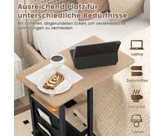 Promotions Šoninis staliukas, C formos, 69x30x69 cm, ruda juoda