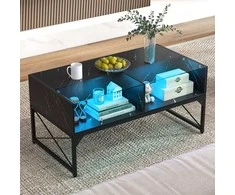 Promotions Kavos staliukas, 105.4x54.6x49.5 cm, Juodas