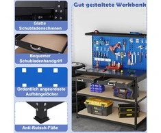 Promotions Darbo stalas, 121x61x156 cm, Mėlynas