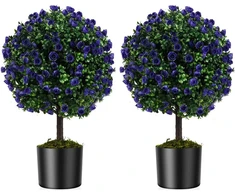 Promotions Dirbtinės dekoratyvinės formos medeliai, 55 cm, žalia ir violetinė