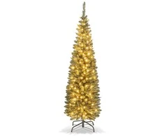 Promotions Dirbtinė Kalėdų eglutė, 150 cm, žalia, šiltai balti žiburiai