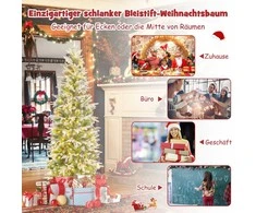 Promotions Dirbtinė Kalėdinė eglutė, 78x190 cm, žalia ir balta