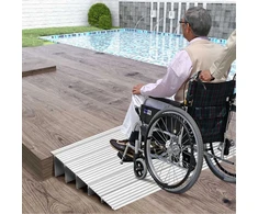 Promotions Durų slenksčio įvažiavimo rampos, aliuminis, 86.4x41.9x7.6 cm, sidabrinės spalvos