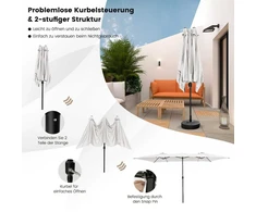 Promotions Skėtis nuo saulės, 426x265x260 cm, antracito spalvos