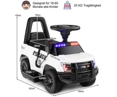 Promotions Elektrinis policijos automobilis, 62x44x43 cm, Rožinis
