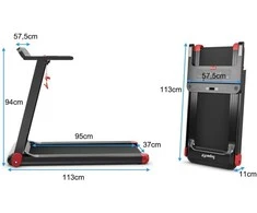 Promotions Elektrinis bėgimo takelis, 113x57,5x94 cm, juodas