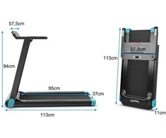 Promotions Elektrinis bėgimo takelis, 113x57,5x94 cm, Juodas