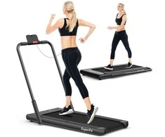 Promotions Elektrinis bėgimo takelis, 124x69x107 cm, Juodas