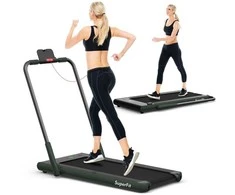 Promotions Elektrinis bėgimo takelis, 124x69x107 cm, Žalias