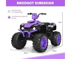 Promotions Elektrinis vaikų keturratis, 104x67x74 cm, violetinis