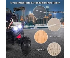 Promotions Elektrinis vaikų keturratis, 129x69x72 cm, juodas