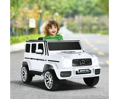 Promotions Elektrinis vaikiškas automobilis, Mercedes-Benz G63, 105.5x62x54.5 cm, Baltas