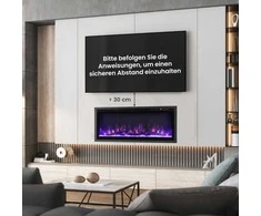 Promotions Elektrinė židinys, 91,5x14x45 cm, Juodas