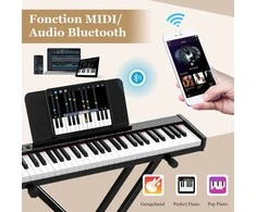 Promotions Elektroninis klaviatūra, 86,5x21x6,7 cm, balta ir juoda