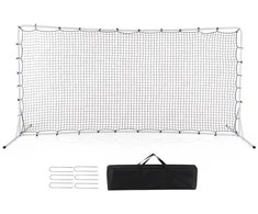 Promotions Futbolo atmušimo tinklas, 375x151x185 cm, juoda ir balta
