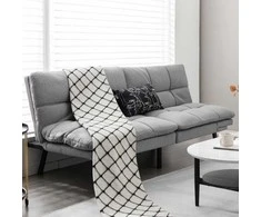 Lauko baldų komplektas Promotions Konvertuojamas atminties putų futono sofa-lova, 182.9x87.6x82.6 cm, pilka