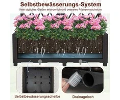 Promotions Gėlių dėžė su tvorele, 80x40x122 cm, Ruda