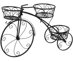 Promotions Gėlių stovelis, metalinis dviračio dizainas, 85x25x50 cm, juodas