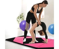 Promotions Gimnastikos kilimėlis, 240x117x5 cm, rožinė ir juoda