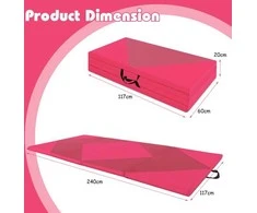 Promotions Gimnastikos kilimėlis, 240x117x5 cm, Rožinis