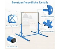 Promotions Gimnastikos skersinis, 136x172x90-150 cm, Mėlynas