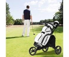 Promotions Golfų vežimėlis, sulankstomas, 3 ratukai, 120,7x69,9x99-114,3 cm, pilkas