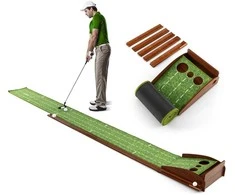Promotions Golfo treniruočių kilimėlis, 305x36.6x15.2 cm, Rudas ir Žalias