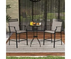 Promotions Lauko baro kėdžių komplektas, 66x62x114 cm, kavos spalvos
