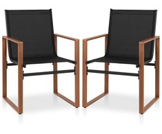 Promotions Lauko valgomojo kėdės, 58.4x55.9x86.4 cm, juodos spalvos