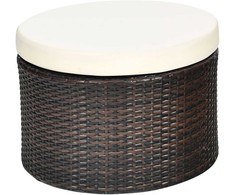 Lauko baldų komplektas Promotions Lauko poilsio lova, 192x177x146 cm, Juoda, Smėlio spalvos