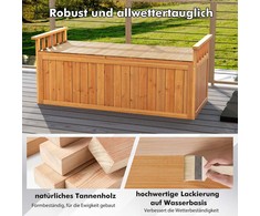 Lauko baldų komplektas Promotions Lauko saugojimo suolas, 128x58x53 cm, natūralus