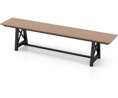 Promotions Lauko suoliukas, 182,9x35,6x40,6 cm, rudos ir juodos spalvos