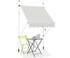 Promotions Ištraukiama lauko markizė, 150x120 cm, pilkai balta