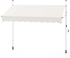 Promotions Ištraukiama markizė, 400x120x210 cm, balta