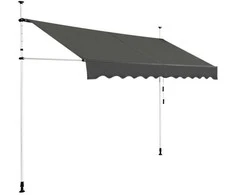 Promotions Ištraukiamas teleskopinis markizė, 350x120 cm, pilka