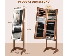 Promotions Papuošalų spintelė, 41x38,5x151 cm, riešutmedžio
