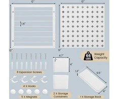 Promotions Pegboard organizatoriaus komplektas, 30,5x30,5x1,5 cm, balta