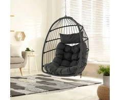 Promotions Kabantis kiaušinio formos krėslas, 77,5x73,7x105,4 cm, pilkas