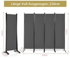 Promotions Kambario pertvara, 220x51x173 cm, Pilka