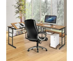 Promotions L formos rašomasis stalas, 170x150x75 cm, riešutmedžio spalvos