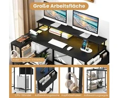 Promotions L formos rašomasis stalas, 120x80x87 cm, rudos ir juodos spalvos