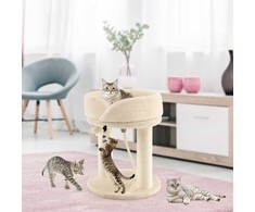 Promotions Katės laipiojimo medis bokštas, 43x43x53 cm, smėlio pilka/rodyklinė pilka